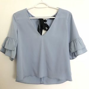 Topshop cute summer blue blouse
